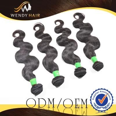 Natural Color Brazilian Human Hair Black Body Wave Hair Weaving