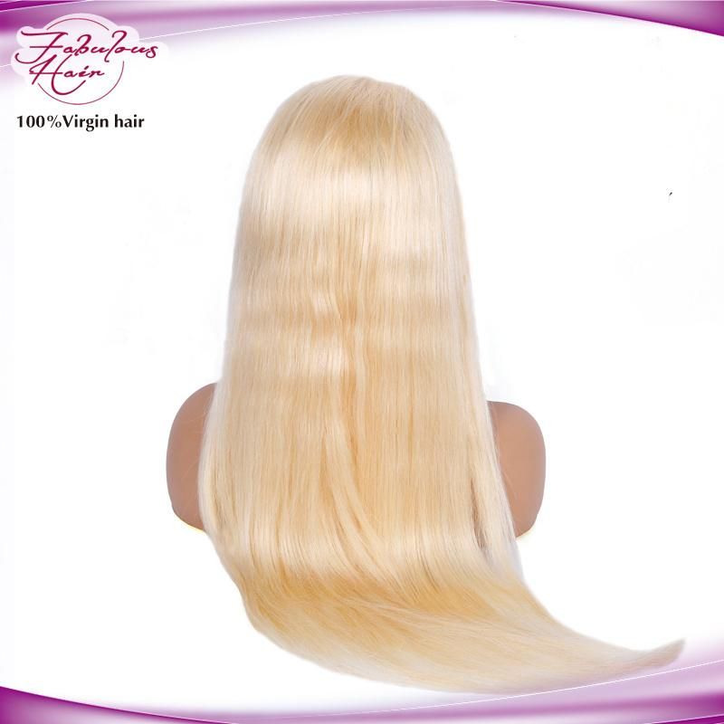 Straight Cutically Aligned Virgin Hair Factory Full Lace Blonde Wig