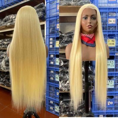 Transparent Frontal 613 Blonde HD Human Hair Lace Front Wig, Lace 100% Virgin Human Hair Wig, Front Lace Brazilian Hair Wig Vendor