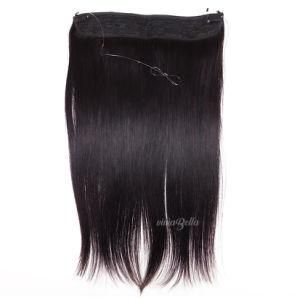 Brazilian Straight Clip in 100% Human Halo Hair Extension Fish Line Hair Extension