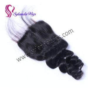 Nice Brazilian Remy Human Hair 4&quot;X4&quot; Lace Closure Loose Wave Human Hair Closure with Free Shipping