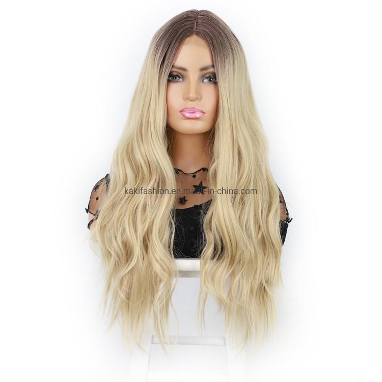 Good High Quality Wig Cheap Wholesale Price Natural Wave Ombre Blonde Sythentic Hair Wig