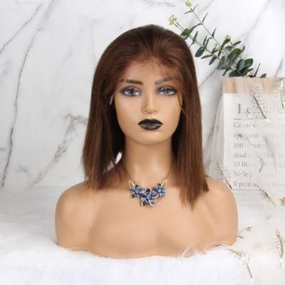 1b 99j Ombre Remy 180density Middle Part Deep Wave 13*6 Lace Front Human Hair Wig for Women