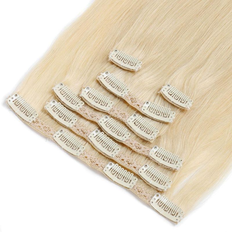 Extensions Natural Color 6A--10A Human Hair Clip in Extensions