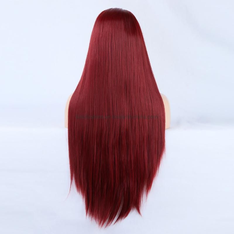 Hot Selling Natural Straight High Quality Fiber Cheap Synthetic Hair Red Wigs
