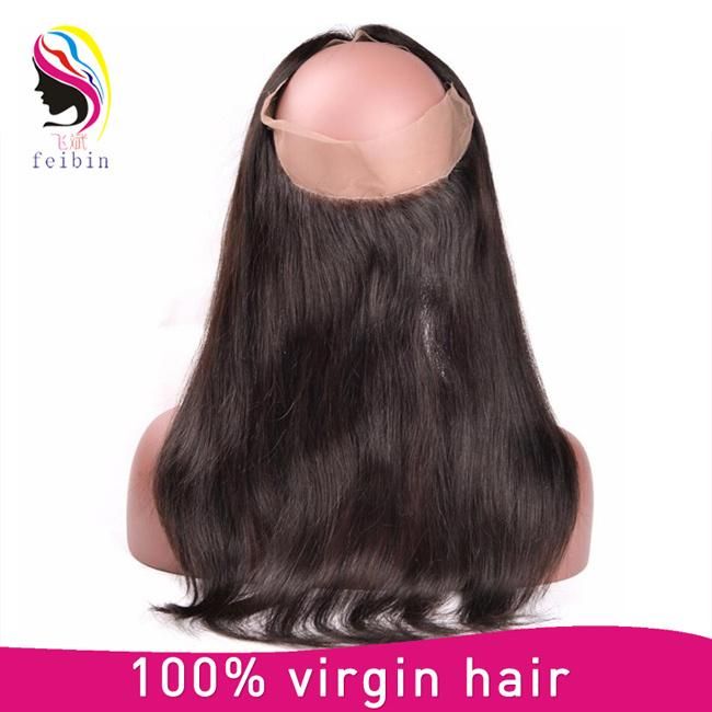 Brazilian Virgin Hair 360 Lace Frontal Closure Natural Color