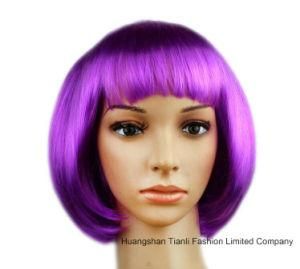 Colorful Fashion Party Wigs Bob Lace Wigs with Bangs