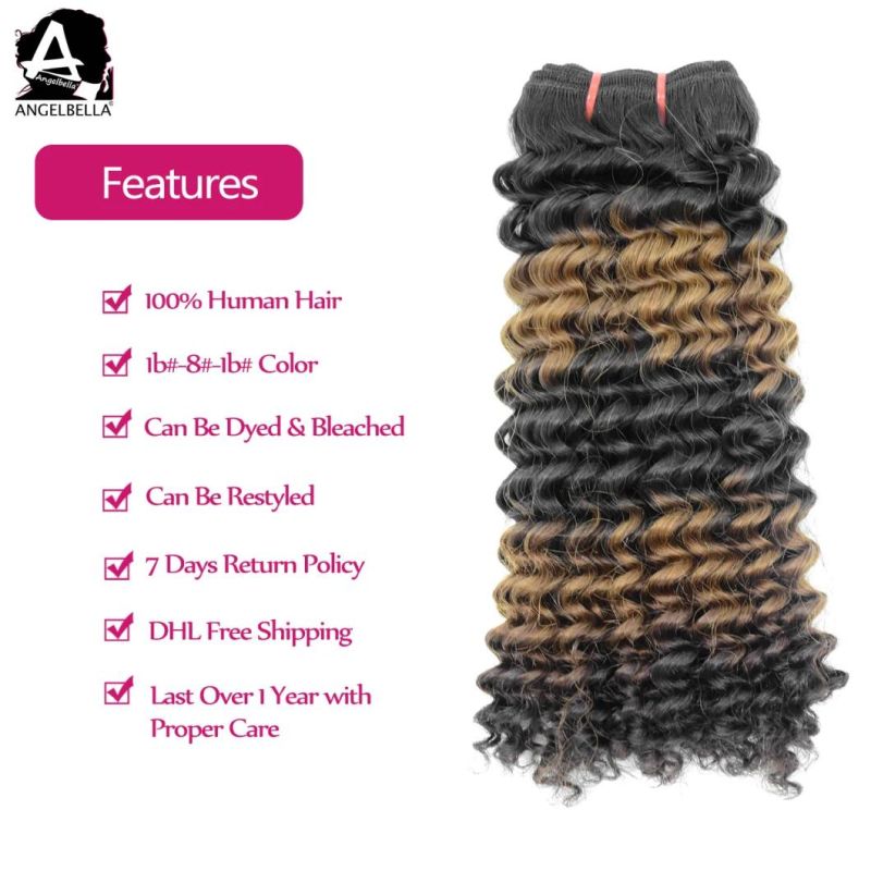 Angelbella Wholesale 100% Virgin Hair Extension Brazilian Human Hair Weave Bundles