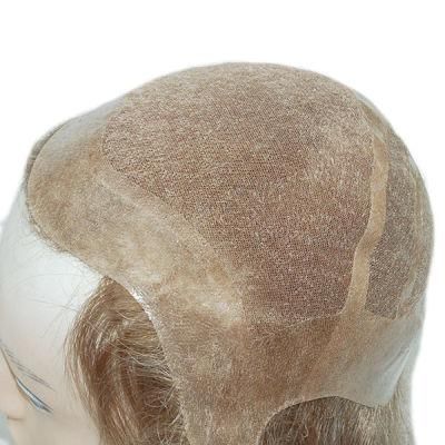 Thin PU with High Quality French Lace - Men&prime;s Custom Tailored Toupee