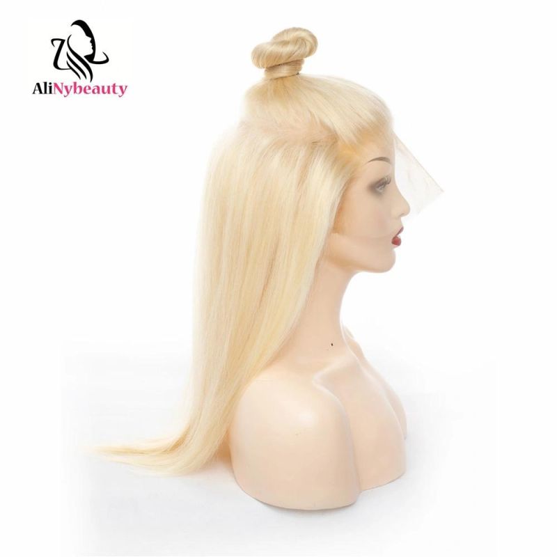 Alinybeauty 150% Density 613# Straight Human Hair Full Lace Wig