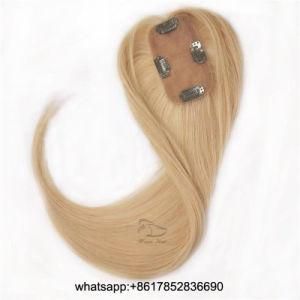 Remy Human Hair Toupee Customization According Your Requirements Hair Piece Straight Womens Topper 2.5*5 Silk Base for Thin Hair.