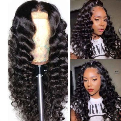 Wholesale Lace Front Wigs Loose Wave Hair Wigs 4X4 Lace Cloure Hair Wigs 150 Density Brazilian Virgin Human Hair Wigs 22 Inch