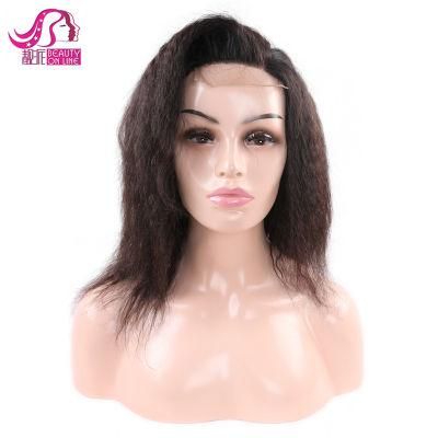 Yaki Straight Kinky Straight Human Hair Wigs Front Lace Wigs