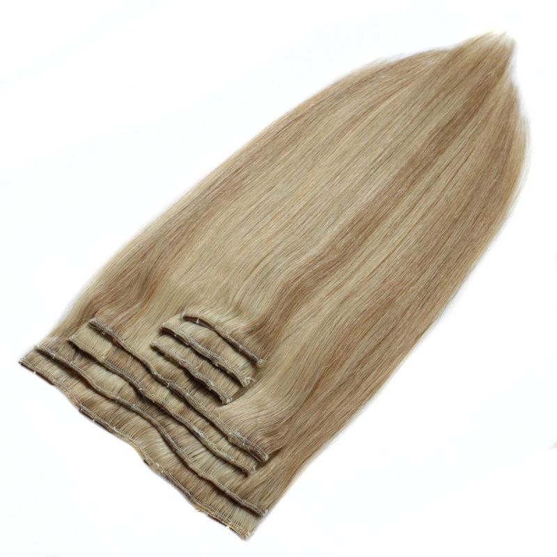 Unprocessed 220g Remy Cheap Double Drawn 100% Human Hair Clip in Hair Extension