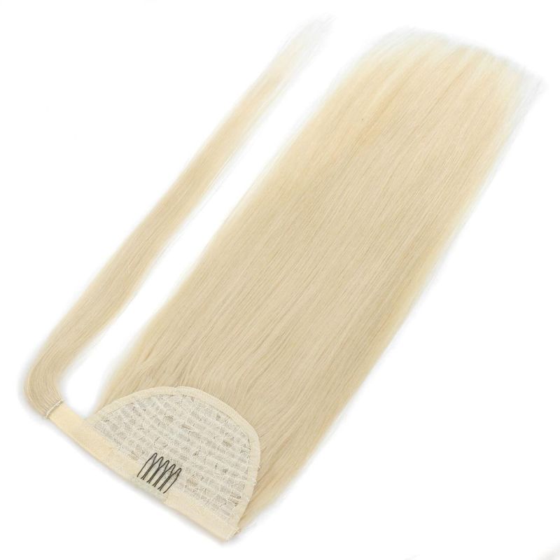 Quality Indian Remy Human Hair Drawstring Ponytail/ Wrap Around Ponytail Hair Extensions