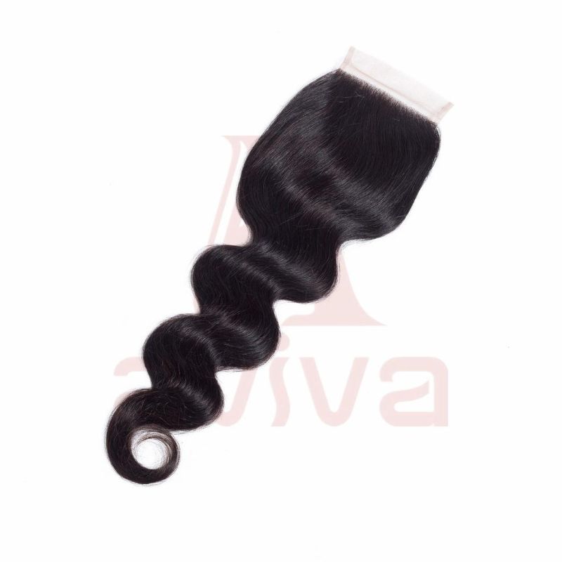 Human Hair Lace Closure Brazilian Body Wave Hair Closure 4X4 Free Part 8-24 Inch Remy Hair Closure