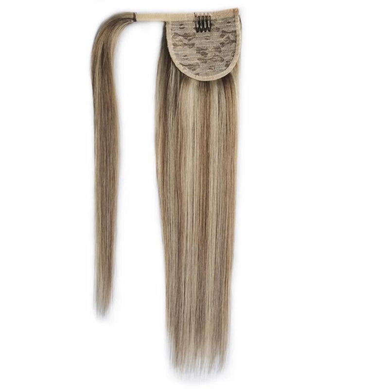 Kbeth Hair Extension Ponytail for Ladies 2021 Fashion New Style Real Blode Brown Human Hair Remy Ponytail with Texture That Matches Your Own Hair