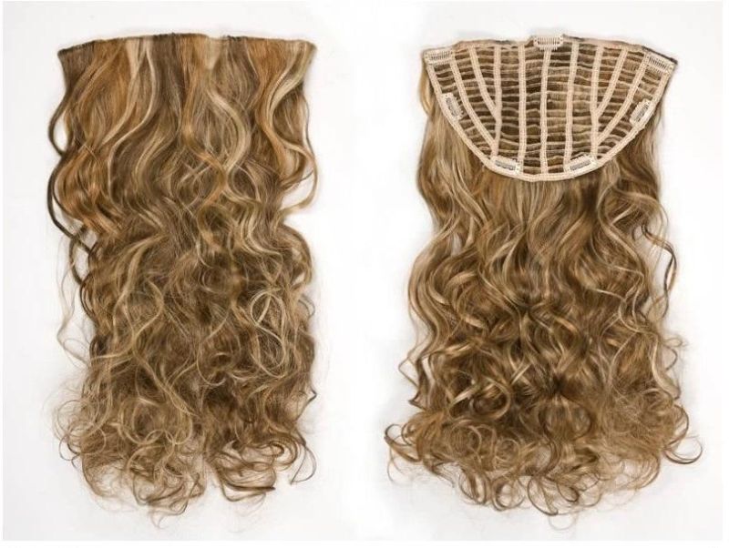 Clip in Half Wig Virgin Hair Clip on Hair Extensions Brazilian Hair Extensions (AV-HW00-22)