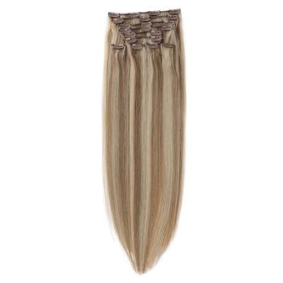 Top Grade 10A Double Drawn Clip in Hair Weft 140g 100% Virgin Hair Clip in Human Hair Extensions