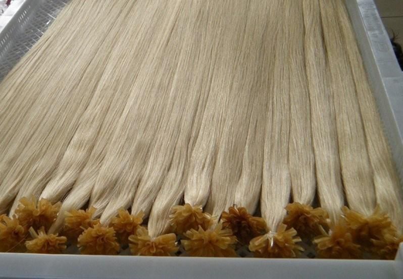 Blond Color 18inch 1.0gram Natural Virgin Remy Human Hair Extension Keratin U Tip Nail Hair Extension