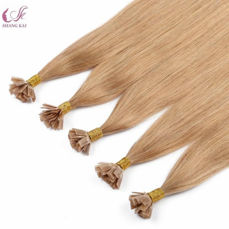 Thick End Silk Straight Double Drawn Flat-Tip Keratin Hair Extensions