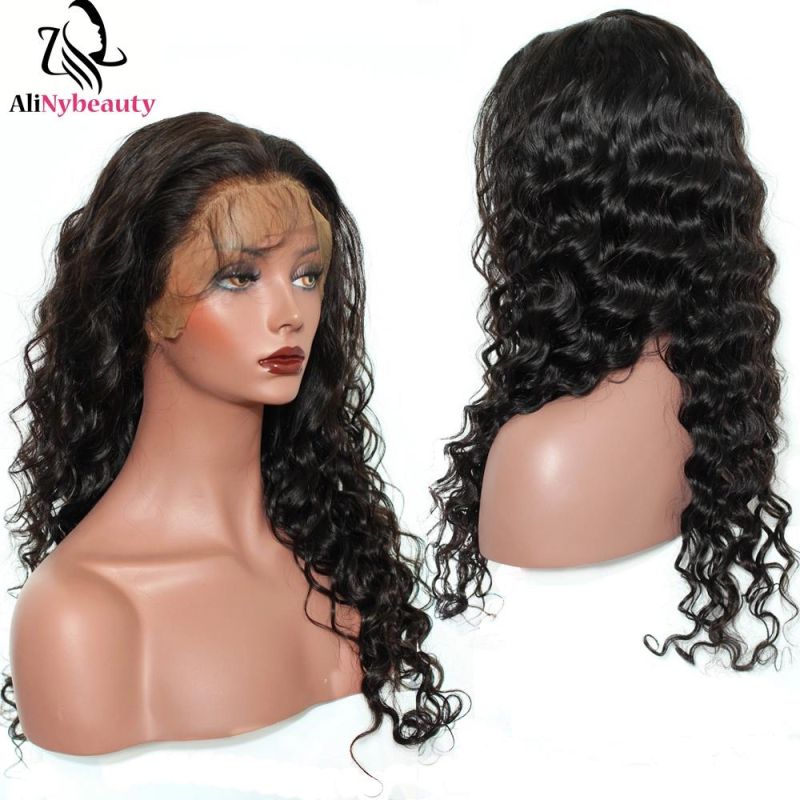 Alinybeauty Factory Supply 100% Brazilian Human Hair Full Lace Wig