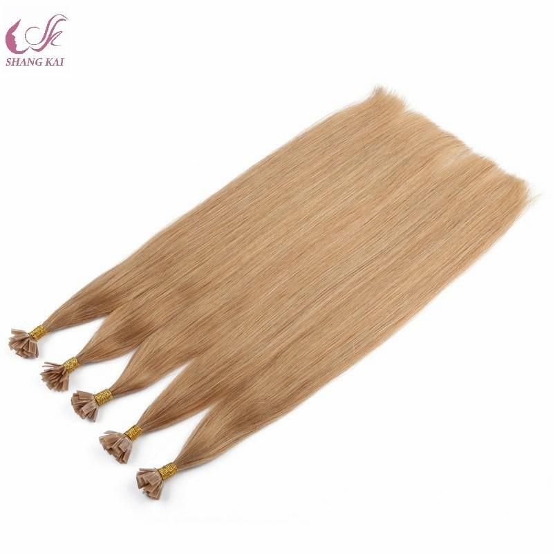 Thick End Silk Straight Double Drawn Flat-Tip Keratin Hair Extensions