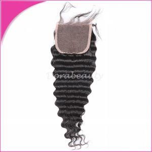 Deep Wave Malaysian Virgin Human Hair Top Lace Closure