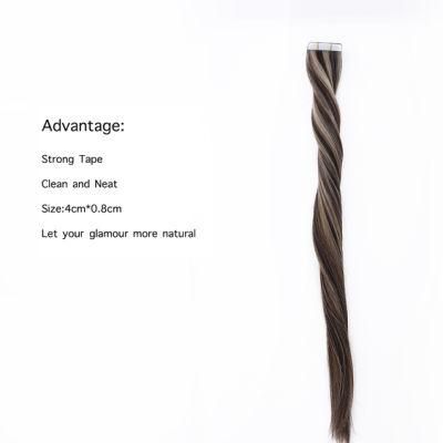 Tape Human Hair Extension Adhesive Skin Weft Remy Natural Hair 14&quot; - 24&quot; Piano Color 11p613 Straight