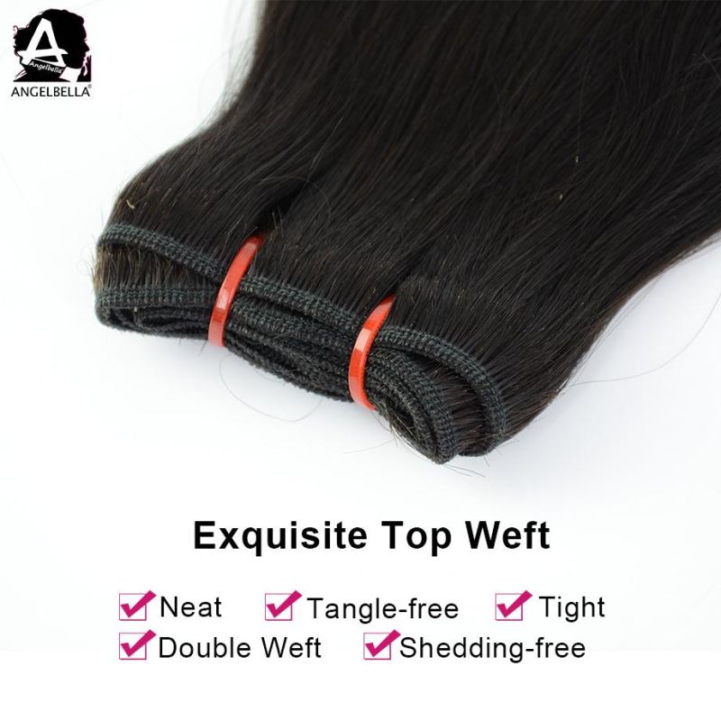 Angelbella Superior Quality Curve Straight Hair Extension 100% Brazilian Remy Human Hair Bundles