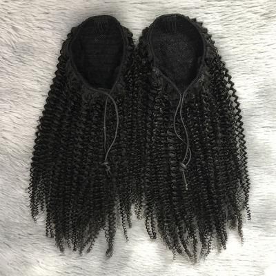 Wholesale Raw Brazilian Hair Drawstring Ponytail Human Hair Extensions