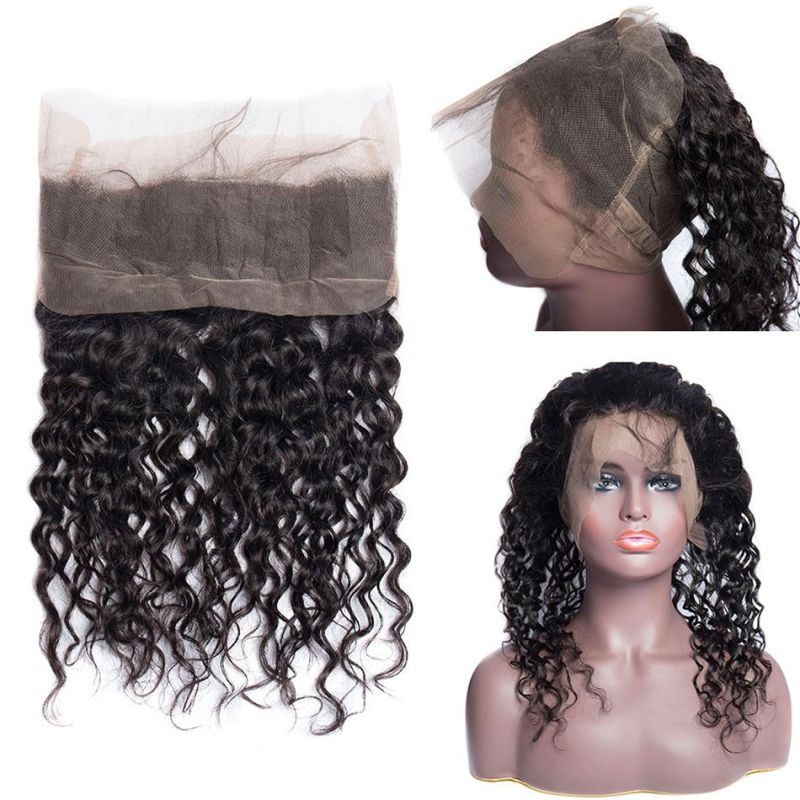 Wholesale 13X4 13X6 Natural Wave Lace Frontal Closure Water Wave 4X4 5X5 Lace Closure Brazilian Top Quality Remy 100 Human Hair 360 Lace Frontal