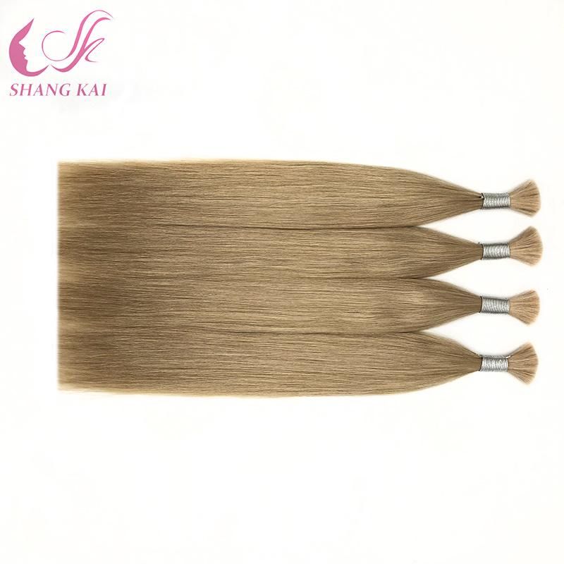 Double Drawn Blonde Afro Kinky Bulk Hair Extension Human Hair