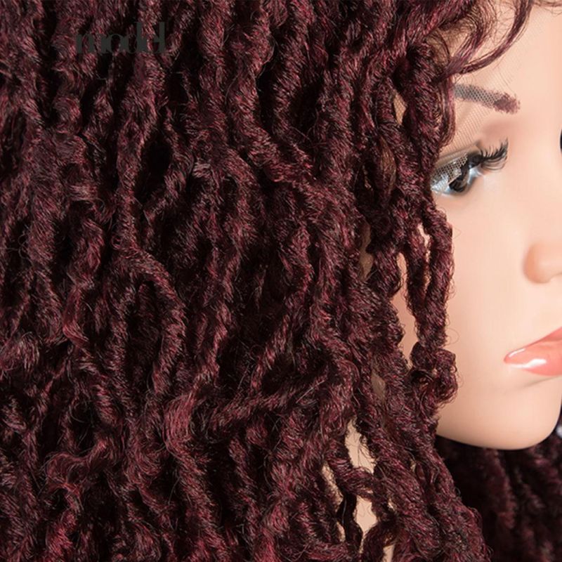 Dreadlock Braids Wig Crochet Twist Dreadlock Hair Wig Twists Fiber Hair Synthetic Hair Wigs with Lace Front for Black Women