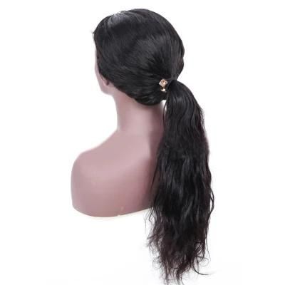 Wigs Ponytail Afro Bulk Brazilian Lace with for Men Wave Wig Piece Full Baby Braids Wrap Around Finger Vietnam Body Human Hair
