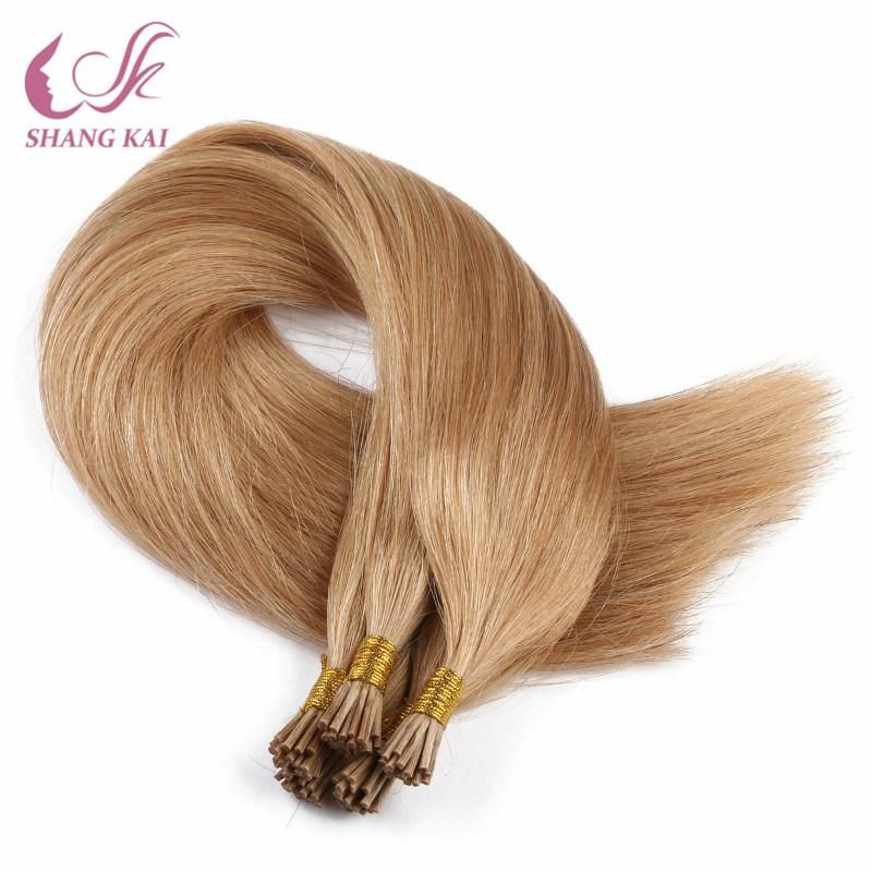 Unprocessed Human I Tip Hair Extension Brazilian Cuticle Aligned Pre Bonded Virgin Hair