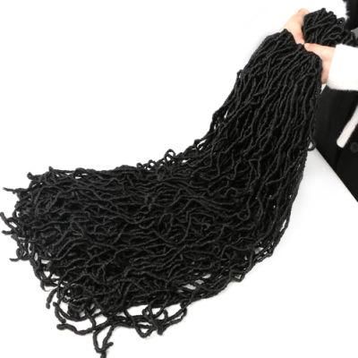 36 Inch Soft Dread Crochet Hair Goddess Faux Loc Braids Synthetic Hair Nu Locs Hair Extensions
