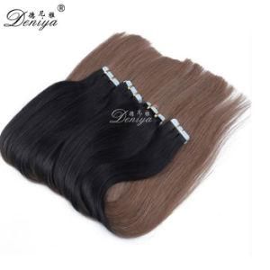Fashion Ombre Color High Quality Straight Virgin Human Hair Tape in Hair Extension