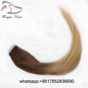 Human Hair Extensions PU Tape Remy Hair Full Head Balayage Color Skin Weft Vrigin Hair 50g 20PCS Hair Extensions