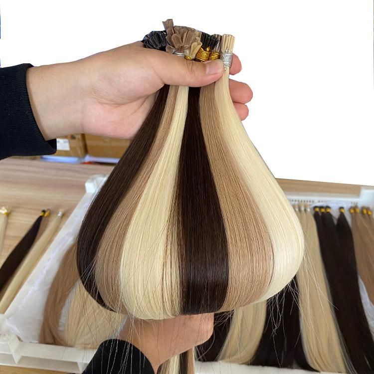 Wholesale Human Hair, Top Grad Pre Bonded Colored Human Hair I Tip Hair Extension.
