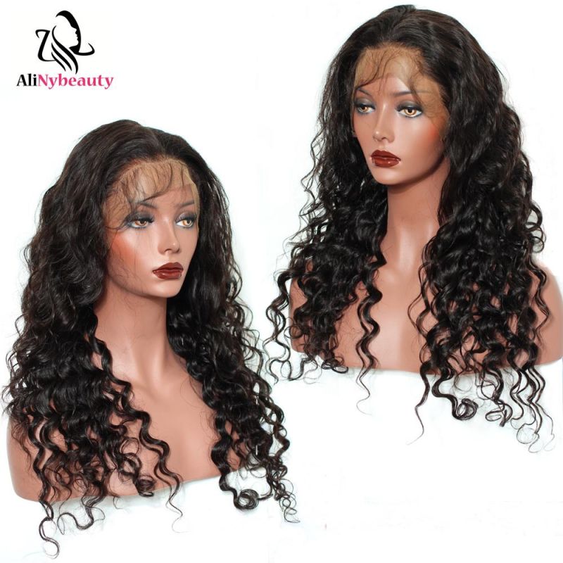 100% Human Hair Brazilian Loose Wave Full Lace Wig