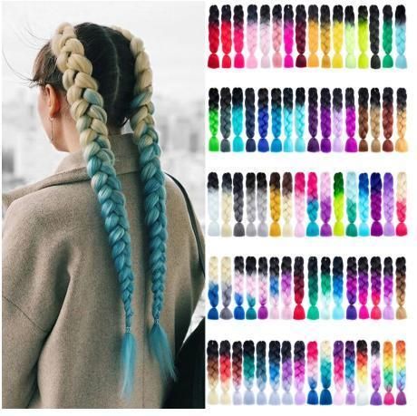 Kbeth Dirty Gradient Color Big African Jumbo Braid Hair High Temperature Custom Length 28 Inch Fashion Synthetic Hair Extension Rope China Vendors Wholesale