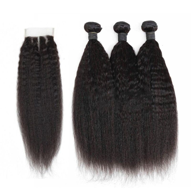 Wholesale Price Cuticle Aligned Hair Bundle with Closure Hair Combo