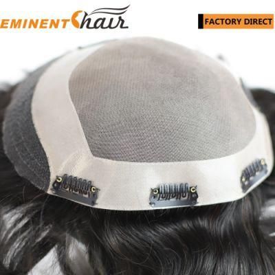 Natural Effect Lace Front Human Hair Men&prime;s Toupee
