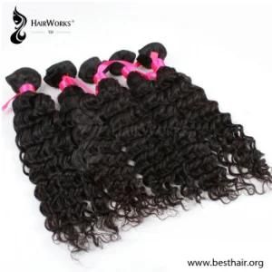 Tom Hairworks&reg; 24 Inch Wholesale Deep Wave Natural Color Brazilian Remy Human Hair Weave
