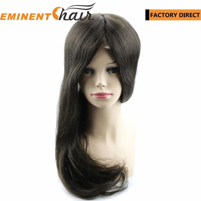 Silk Top Lace Front Virgin Hair Wig Toupee Hair System for Women