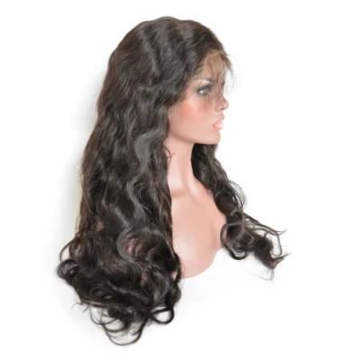 Natural Color Remy Human Virgin Har Loose Body Wave Full Lace Wig Lace Frontol Wig