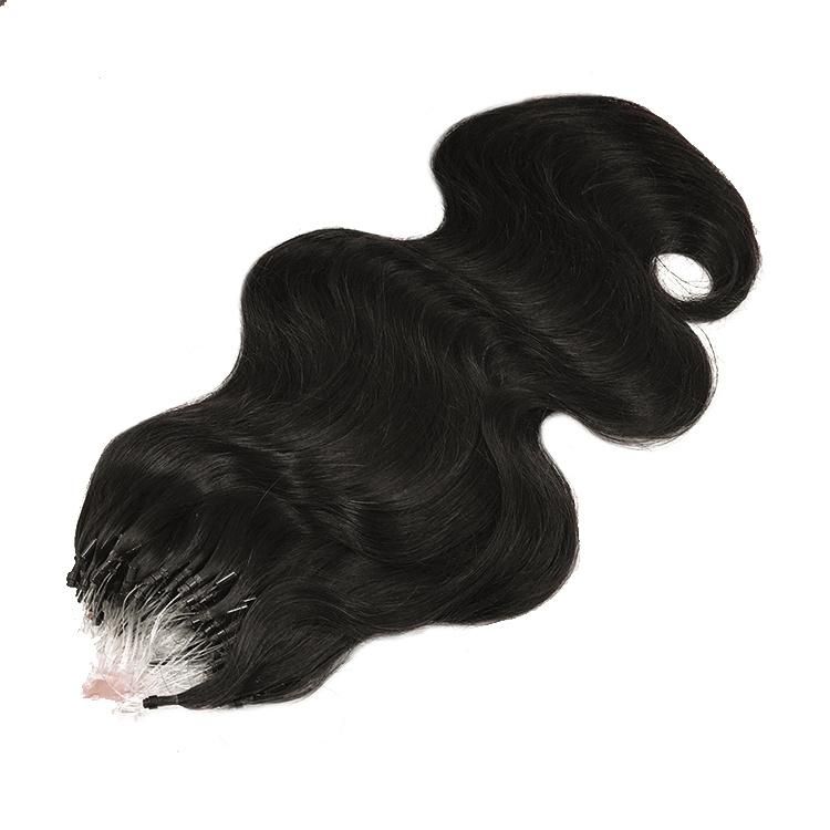 Customized High Quality 12A Micro Rings Link Body Wave Hair Extension Tools 100% Human Hair