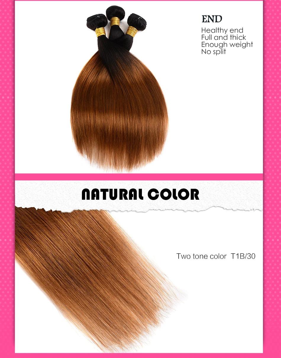 Alinybeauty Wholesale Straight Brazilian Human Hair Color 1b/30
