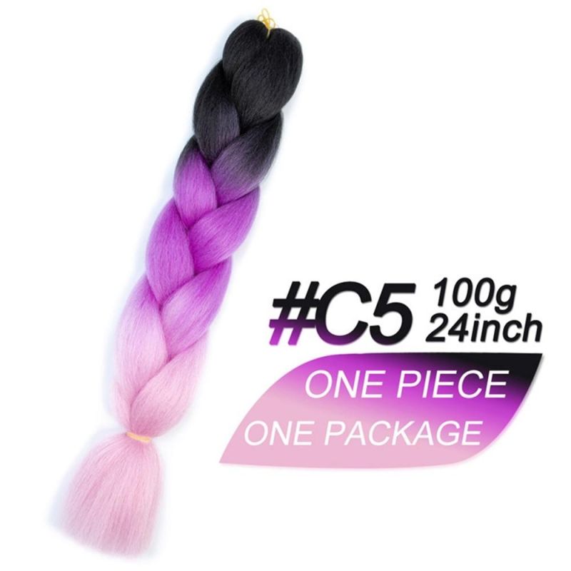 Kbeth Synthetic Hair Super Jumbo Braids Hair Yaki Ez Braid X Pression Woman Purple Blue Color Jumbo Braiding Hair Extensions in Stock